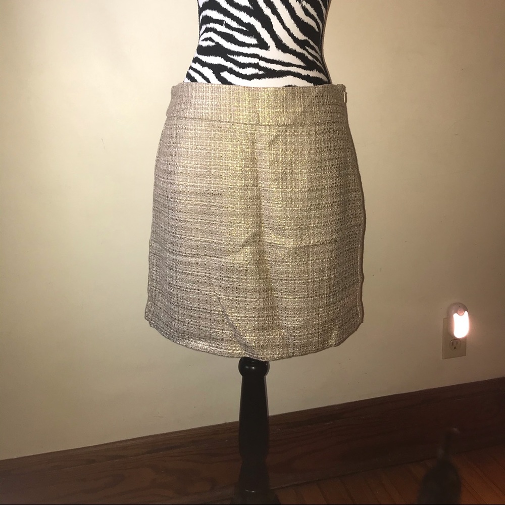 Banana Republic Gold Mini skirt size 6